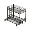 GDFStudio Navagio Metal Pull-Out Bunk Bed with Guardrail and Built-In Ladder - 4 of 4