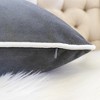 DSVIMOY Support Pillow Let It Snow Embroidered Cotton Throw Pillow for Holiday Decor, Gray, 17"*17"*10" - 4 of 4