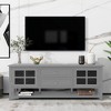 ORRD 60'' TV Stand with Storage, Modern Media Console for Living Room | Multi-Functional Entertainment Center, Dustproof & Stylish（Grey） - 2 of 4