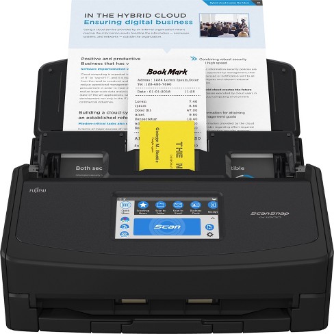 Fujitsu ScanSnap iX1600 Wi-Fi Cloud-Enabled Deluxe Scanner with Adobe  Acrobat Pro DC, Black (CG01000-300101)