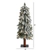3ft Nearly Natural Pre-Lit Flocked Grand Alpine Artificial Christmas Tree Clear Lights - 2 of 4
