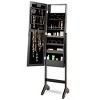 Tangkula LED Lighting Mirrored Jewelry Cabinet Armoire Free Standing Dressing Organizer - image 3 of 4