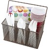 LunaLulinlk Steel Mesh Storage Organizer Caddy for Silverware, Napkins, Condiments, and more - (Brown) - 2 of 4