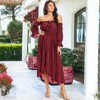 Anna-Kaci Women's Casual Boho Off Shoulder Gone With The Wind Dress - 2 of 4