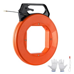 VEVOR Fish Tape, 125-foot, 3/16-inch, PET Wire Puller with Optimized Housing and Handle, Easy-to-Use Cable Puller Tool, Orange - 1 of 4