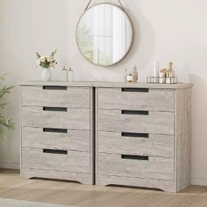 Acekool 4-Drawer Dresser - Modern Gray Storage with Sleek Design - 1 of 4