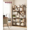 6-Tier Bookshelf, Industrial Bookcase with Steel Frame & Adjustable Feet, 10 kg per Shelf Capacity for Living Room Office, Rustic Brown & Black - 2 of 4