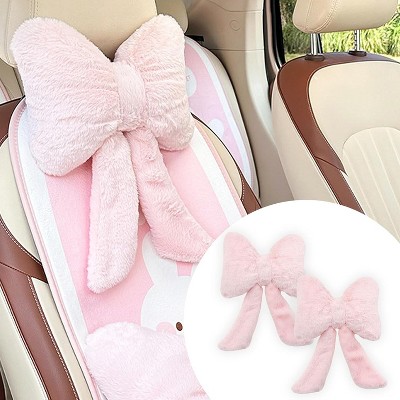 TruAIR Plush Car Neck Pillow Set Ð Soft Headrest Support, 2PCS