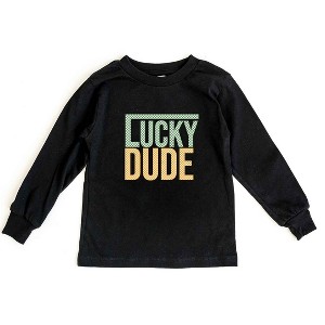 The Juniper Shop Block Checkered Lucky Dude Toddler Long Sleeve Tee - 1 of 3