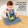 2-Pack Prep Silicone Placemats for Toddlers, Kids, Non Slip Suction Dining Table Baby Placemat, Easy to Clean - 3 of 4