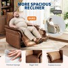 Swivel Power Recliner Chair, Faux Leather Glider Rocker with USB Charging Port, Side Pocket & Double Armrests - 4 of 4