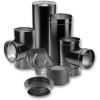 DuraVent DuraBlack 6 Inches Stainless Steel Single Wall Wood Burning Stove 45 Degree Elbow Pipe Connector to Vent Smoke and Exhaust, Black - 4 of 4