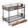 NicBex Twin XL over Twin XL Bunk Bed with MDF Board Guardrail and 2 Storage Drawers,Loft Bed with Ladder,Noise Reduced Bunk Beds for Bedroom - 3 of 4