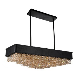 CWI Lighting Medina 10 Light Drum Shade Chandelier With Black Finish - 1 of 1