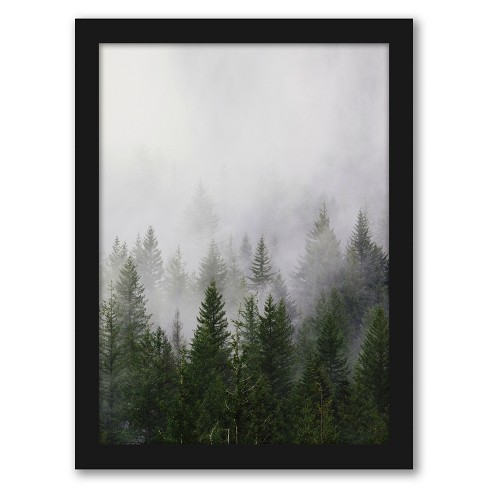 Americanflat - Foggy Autumn Pines By Tanya Shumkina - Black Frame 16 ...