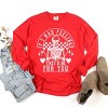 Simply Sage Market Valentine Feelings Skeleton Garment Dyed Long Sleeve - M - Red - 3 of 4