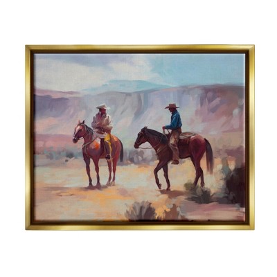 Stupell Industries Desert Cowboys Horses Landscape Framed Canvas
