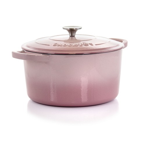 Crock-pot Artisan 2 Piece 5 Quart Enameled Cast Iron Braiser With Lid In  Lavender : Target