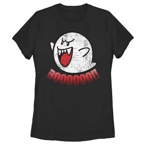 Women's Nintendo Retro Boo Ghost T-Shirt - 1 of 3