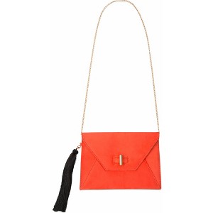 Pavilion Gift Company - Valerie Coral - 10.5" x 0.5" x 7.5" Oversized Clutch - Handbags - 1 of 4