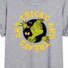 Women's - Dr. Seuss - The Grinch Halloween Tricks and Treats Oversized Graphic T-Shirt - 2 of 4