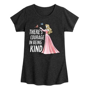 Girls' - Disney - Courage In Being Kind Fitted Short Sleeve Graphic T-Shirt - 1 of 4