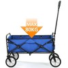 Kumasinova Heavy-Duty Folding Utility Wagon with Side Storage Pockets, Adjustable Handle & All-Terrain Wheels for Outdoor,Garden,Beach,Camping,Blue - 3 of 4