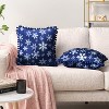 PAVILIA Set of 2 Pom Pom Throw Pillow Covers, Decorative Pompom Fringe Square Cushion Cases for Couch Sofa Bed - 2 of 4