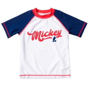 Disney Mickey Mouse Rash Guard Swim Shirt Toddler to Big Kid - 1 of 4
