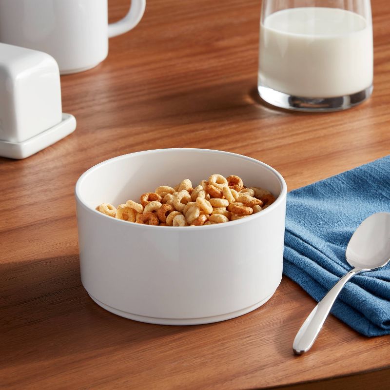 26oz Plastic Stella Cereal Bowl White - Threshold&#8482;, 2 of 4