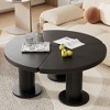 Bella Depot 39.4''W Petal-Shaped Coffee Table with 3 Thick Legs - 2 of 4