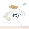 Twine Central Park Outdoor Picnic Basket with Lid and Handle, Four Person Wicker Picnic Basket with Accessories Picnic Equipment 22-Piece Set - 3 of 4