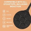 Kitchenfun Blini Nonstick Mini Pancake Maker Cast Aluminum Non Toxic Crepe Maker 7 Smiley Small Pancakes Nonstick Pan for Egg - 3 of 4