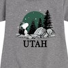 - Peanuts - Snoopy Utah Graphic Short Sleeve Fleece Dress - 2 of 4