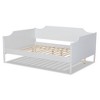 Full Alya Traditional Wood Daybed White - Baxton Studio: Farmhouse Design, No Box Spring Needed - 3 of 4