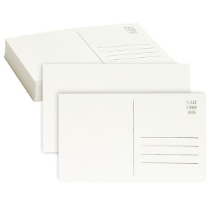 Paper Junkie 50 Pack Blank Postcards for Mailing, Watercolor Painting Christmas Postcards, 4 x 6 Inches, White - 1 of 4