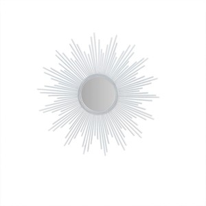 GlasFlength Decorative Wall Mirrors Boho Mirror Vanity Mirror Frameless Wall Art Decor Wall Mirrors for Living Room, Silver, 29.5"*29.5"*0.98" - 1 of 4