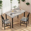 Hooseng Small Kitchen Table Set for 2 with Chairs, 3 Piece Dining Table Set, Wood Breakfast Nook Table and Chairs Set for Small Space Dining Room - 2 of 4