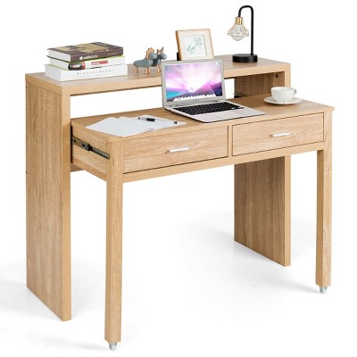 Costway Computer Desk Extendable PC Laptop Writing Study Console Table