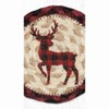 Earth Rugs Red Plaid Deer Printed Coaster 5"x5" Rustic Holiday Style - 3 of 3