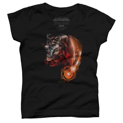 Girl's Design By Humans Tiger Wild Dimension By alnavasord T-Shirt
