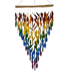 35.0 Inch Premiere Rainbow Chime Waterfall Driftwood Bells And Wind Chimes - 1 of 3