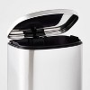 12L Round Step Trash Can Silver - Brightroom™