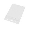 Unique Bargains Vertical Clear Plastic Self Zip ID Card Name Business Badge Holders Case 5 Pcs - 4 of 4