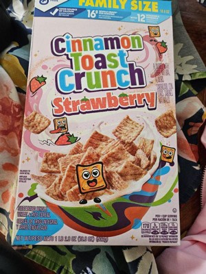 Cinnamon Toast Crunch Strawberry Flavored Family Size Breakfast Cereal