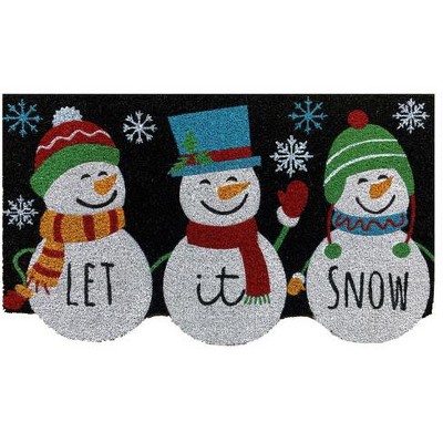 Winter Gnome Coir Doormat 30 x 18 Indoor Outdoor Briarwood Lane