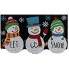 Snowman Trio Coir Winter Doormat 30" x 18" Indoor Outdoor Briarwood Lane - 3 of 3