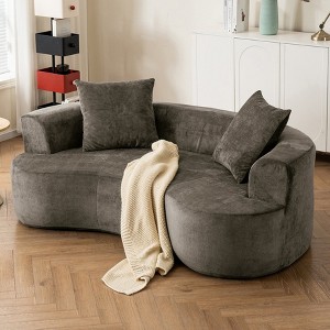 Hrinhom 79.1"W Sleeper Sofa,Modern Sponge Compression Couch,No Assembly - 1 of 4