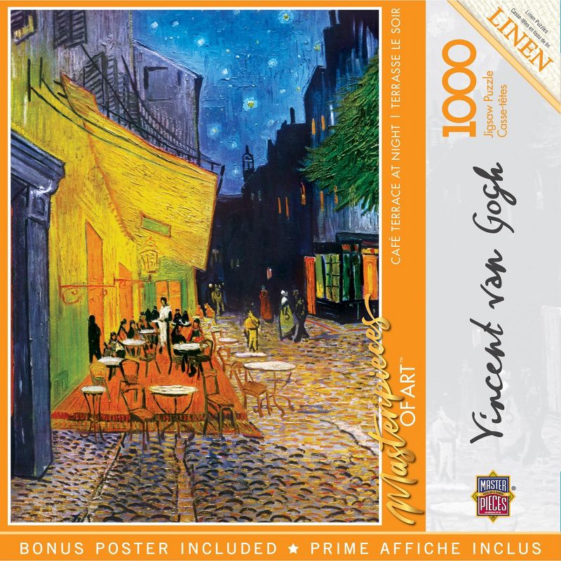 MasterPieces 1000 Piece Puzzle - Café Terrace at Night - 19.25"x26.75", 1 of 8
