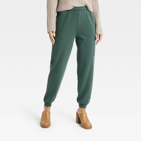 Women's High-rise Sweatpants - Universal Thread™ Dark Green Xl
